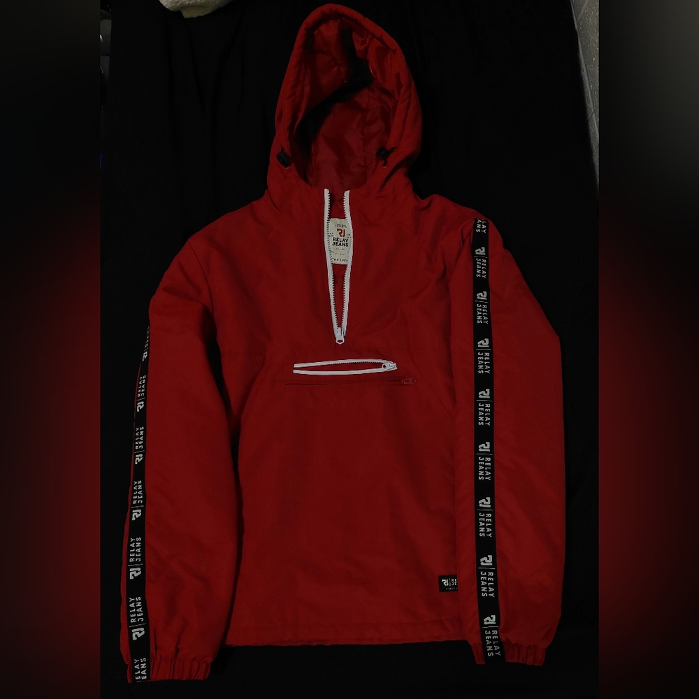 Red Windbreaker Jacket